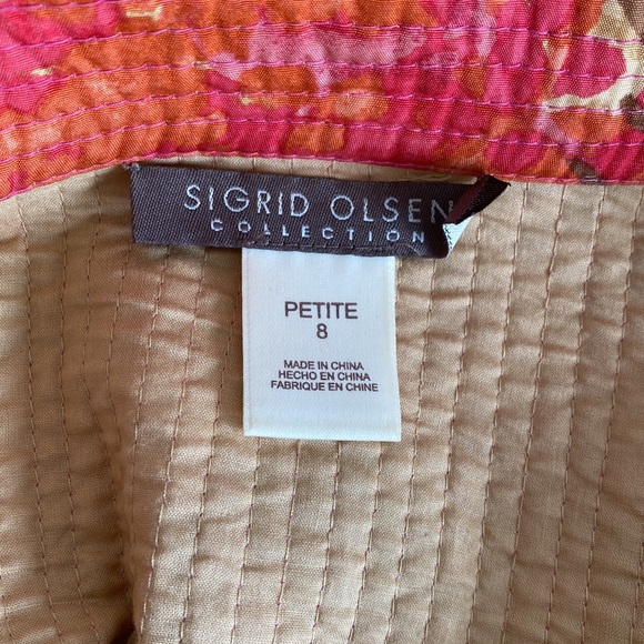 Sigrid Olsen Multi Print Quilted Jacket. Size 8 P - Picture 4 of 11